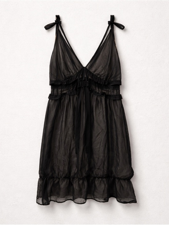 nelli usa Dresses & Skirts - Nelli USA 100% Silk Dress Thin Lace Strap Black Overlay Lace Accents Size Small